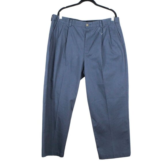 LL Bean Double L Chinos Natural Fit Hidden Comfort Pleated Pants Size 38 - Picture 1 of 11